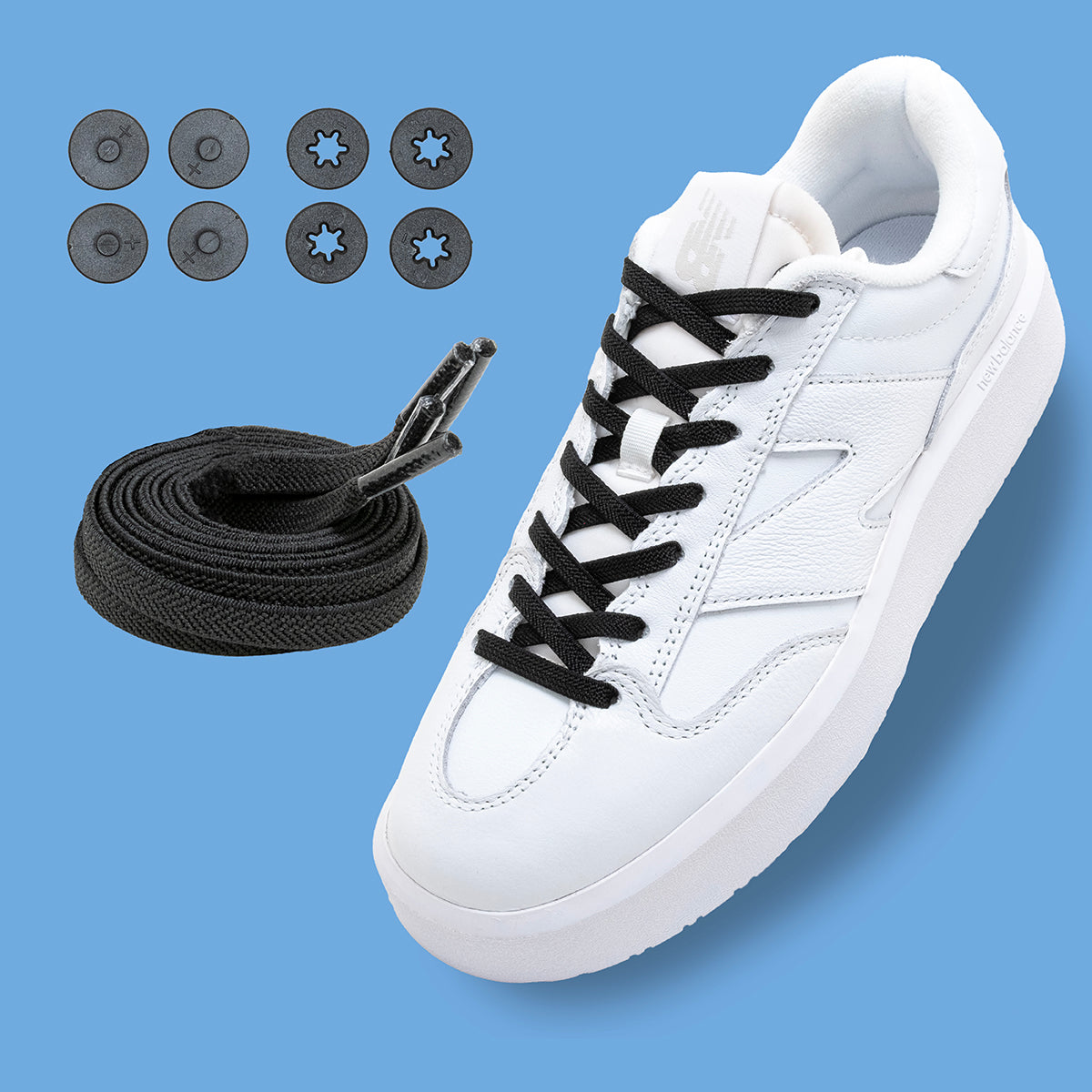 Flat Laces No-Tie Shoelace System