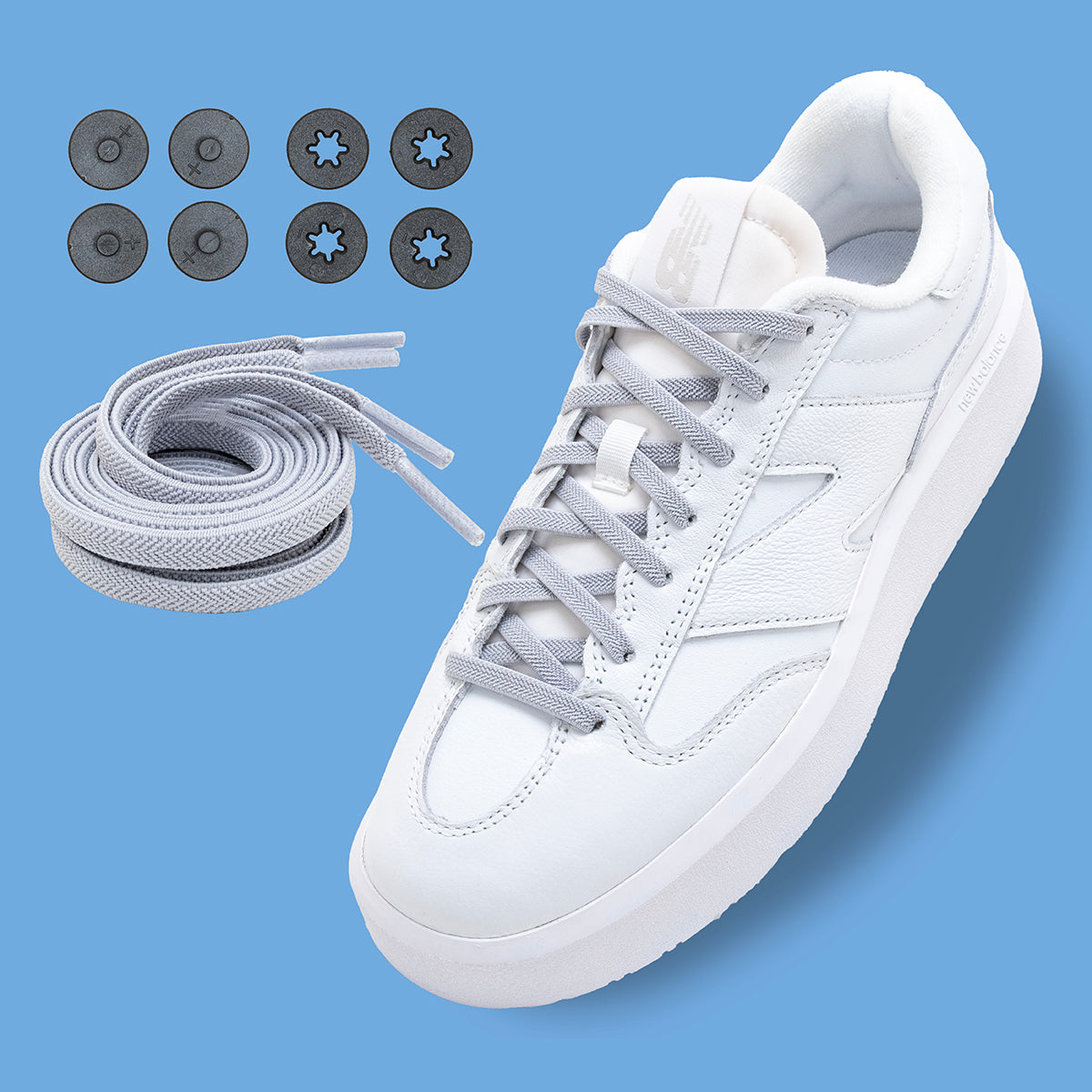 Flat Laces No-Tie Shoelace System